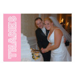 Thanks In Lights Thank You Notecard (Pink) Custom Invite