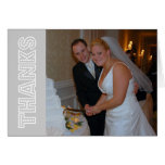 Thanks In Lights Thank You Notecard (Silver Grey)