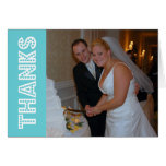 Thanks In Lights Thank You Notecard (Teal)