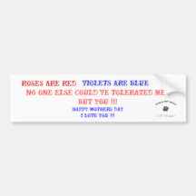 THANKS MA !!! BUMPER STICKER