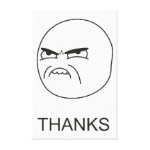 Thanks Meme - Wrapped Canvas Canvas Prints