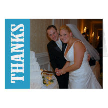 Thanks Shoot Out Thank You Notecard (Blue)
