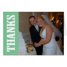 Thanks Shoot Out Thank You Notecard (Mint Green)