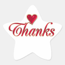 Thanks Star Stickers