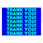 Thanks to Him  Cool Boys & Men Cyan Blue Thank You Card