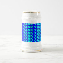 Thanks to Him  Cool Boys & Men Cyan Blue Thank You Mug