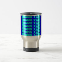 Thanks to Him  Cool Boys & Men Cyan Blue Thank You Mugs