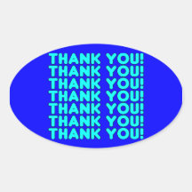 Thanks to Him  Cool Boys & Men Cyan Blue Thank You Stickers