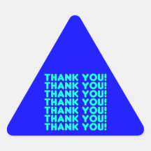 Thanks to Him  Cool Boys & Men Cyan Blue Thank You Sticker
