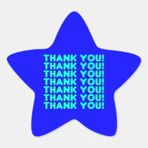 Thanks to Him  Cool Boys & Men Cyan Blue Thank You Stickers