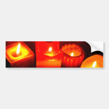 Thanksgiving and Autumn Candle Vignette Bumper Sticker