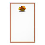Thanksgiving Cartoon Turkey Pilgrim Stationery Design