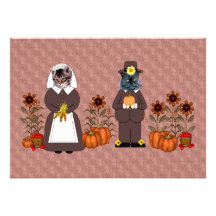 Thanksgiving Cats Custom Invite