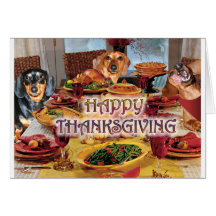 Thanksgiving Dachshunds Cards