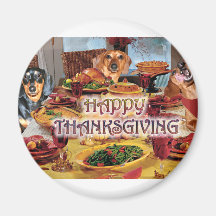 Thanksgiving Dachshunds Magnet