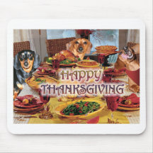 Thanksgiving Dachshunds Mouse Pads