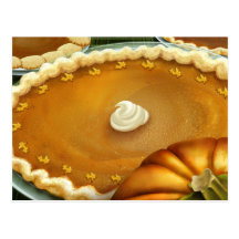 Thanksgiving Day Pumpkin Pie Postcard