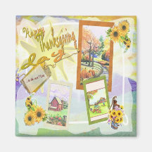 thanksgiving day refrigerator magnet