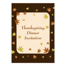 Thanksgiving Dinner Invitation