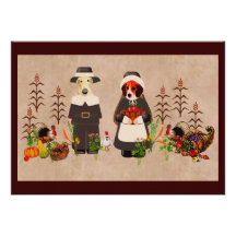Thanksgiving Dogs Personalised Announcement