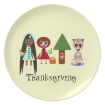 Thanksgiving "Little red" and Rapunzel plates