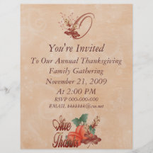 Thanksgiving Monogram O Flyer, Alphabet