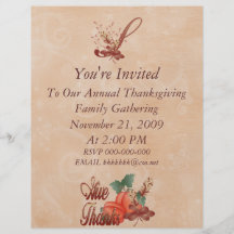 Thanksgiving Monogram S Flyer, Alphabet