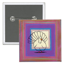 Thanksgiving pin turkey art unique colourful moder