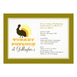 Thanksgiving potluck orange green turkey dinner announcements