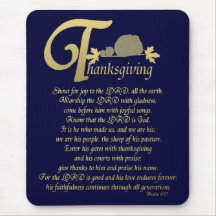 Thanksgiving - Psalm 100 Mousemats