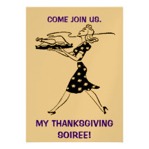 Thanksgiving Soiree Party Invitation