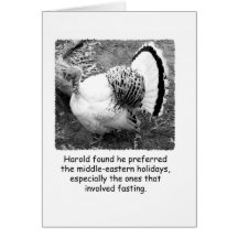 Thanksgiving Turkey Humourous Greeting Card