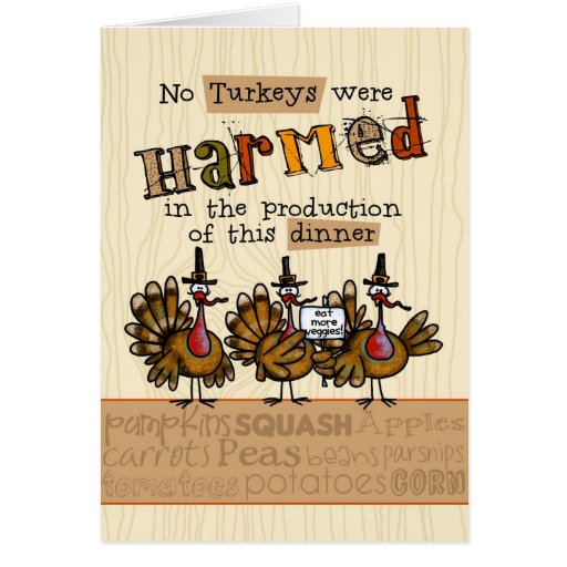 Thanksgiving Vegetarian Dinner Invitation Greeting Cards
