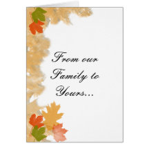 Thanksgiving with Autumn Fall Leaves Card