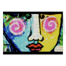 That Girl, a digitally altered painting Cards