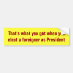 That's what you get bumper stickers