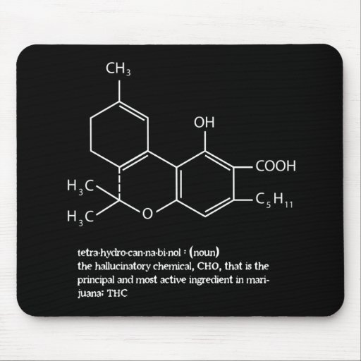 Thc molecule mouse pad