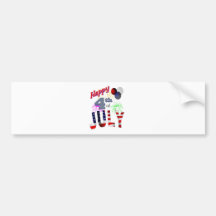 The 4th of July, Day of Independence Bumper Stickers