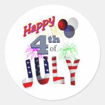 The 4th of July, Day of Independence Stickers