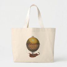 The Airship Nautisme Steampunk Flying Machine Canvas Bags