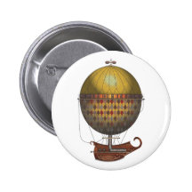 The Airship Nautisme Steampunk Flying Machine Pins