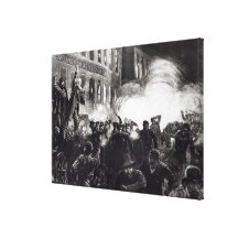 The Anarchist Riot in Chicago Gallery Wrapped Canvas