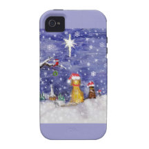 The Animals Christmas Even Watercolor Art Vibe iPhone 4 Case