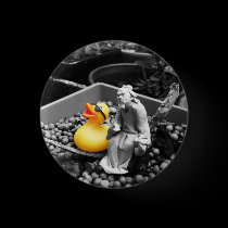 'The Art of Zen' Rubber Duck Button (small) buttons