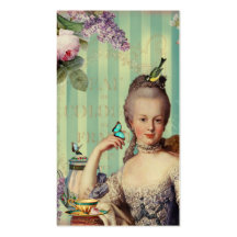 Thé au Petit Trianon on ivory with teapot Business Card Template