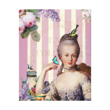 Thé au Petit Trianon – rose Gallery Wrapped Canvas