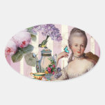 Thé au Petit Trianon – rose Oval Stickers