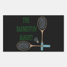 The Badminton Bandit 2 Rectangular Sticker