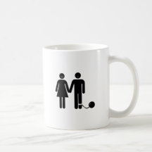The "Ball and Chained" groom Coffee Mugs