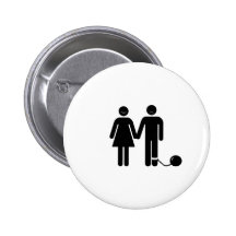 The "Ball and Chained" groom Pins